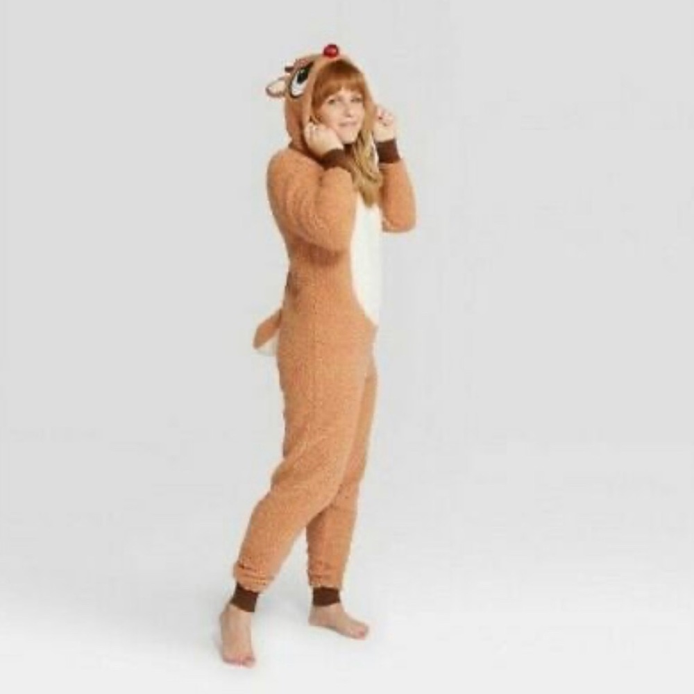 Women’s Size Medium Rudolph Onesie Pajama